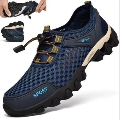 Fashion Men Casual Tennis Sneakers Summer Fashion Breathable Mesh Shoes Mens Non-Slip Hiking Trainers Sneaker for Men Climbing Trekking
