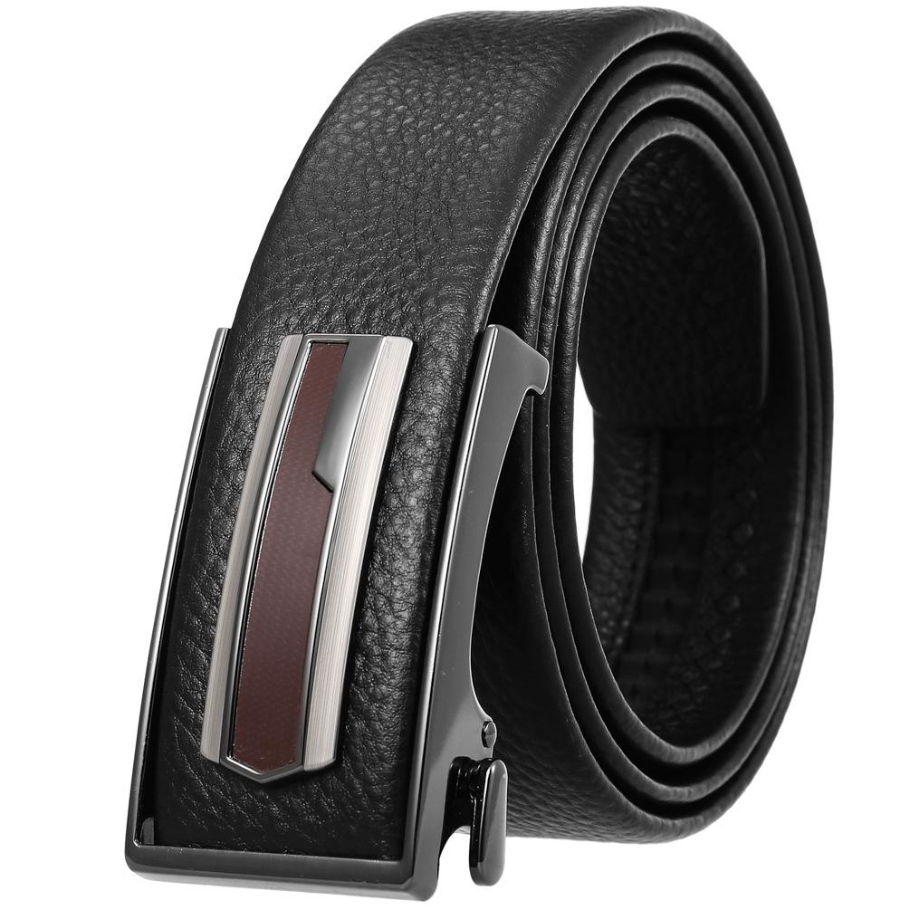 First Layer Cowhide Belt, Automatic Inner Buckle Men'S Belt Ly36-21783-5