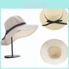 Chapeau de paille mode d'été pour dames Chapeau de soleil de plage à large bord