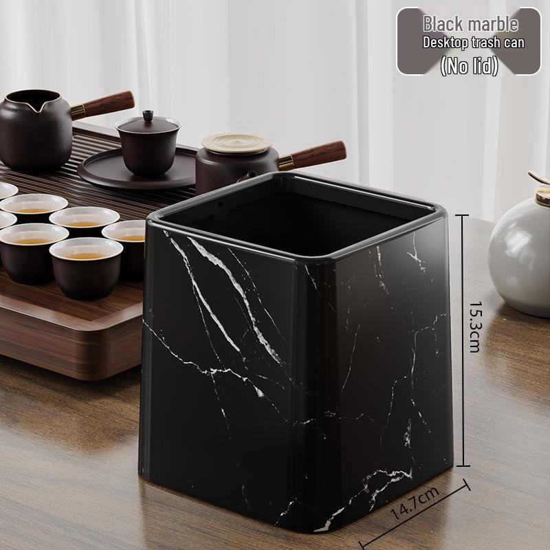 Compact Retro Wood Grain Double-Sleeve Trash Can for Home & Kitchen