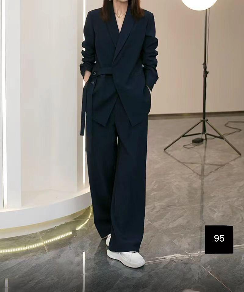 

German Bestseller: Women s Plus Size Spring/Autumn Loose Wide-Leg Pants Two-Piece Casual Set M (80-100 jin)