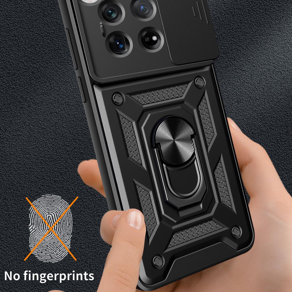 For OnePlus 12 5G Anti-Scratch Phone Shell PC+TPU Phone Cover with Lens Protector+Kickstand