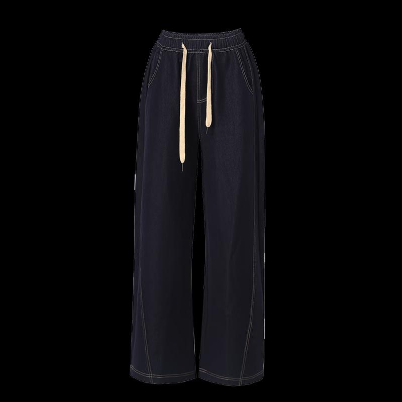 Women's High-Waist Drawstring Relaxed Fit Casual Pants