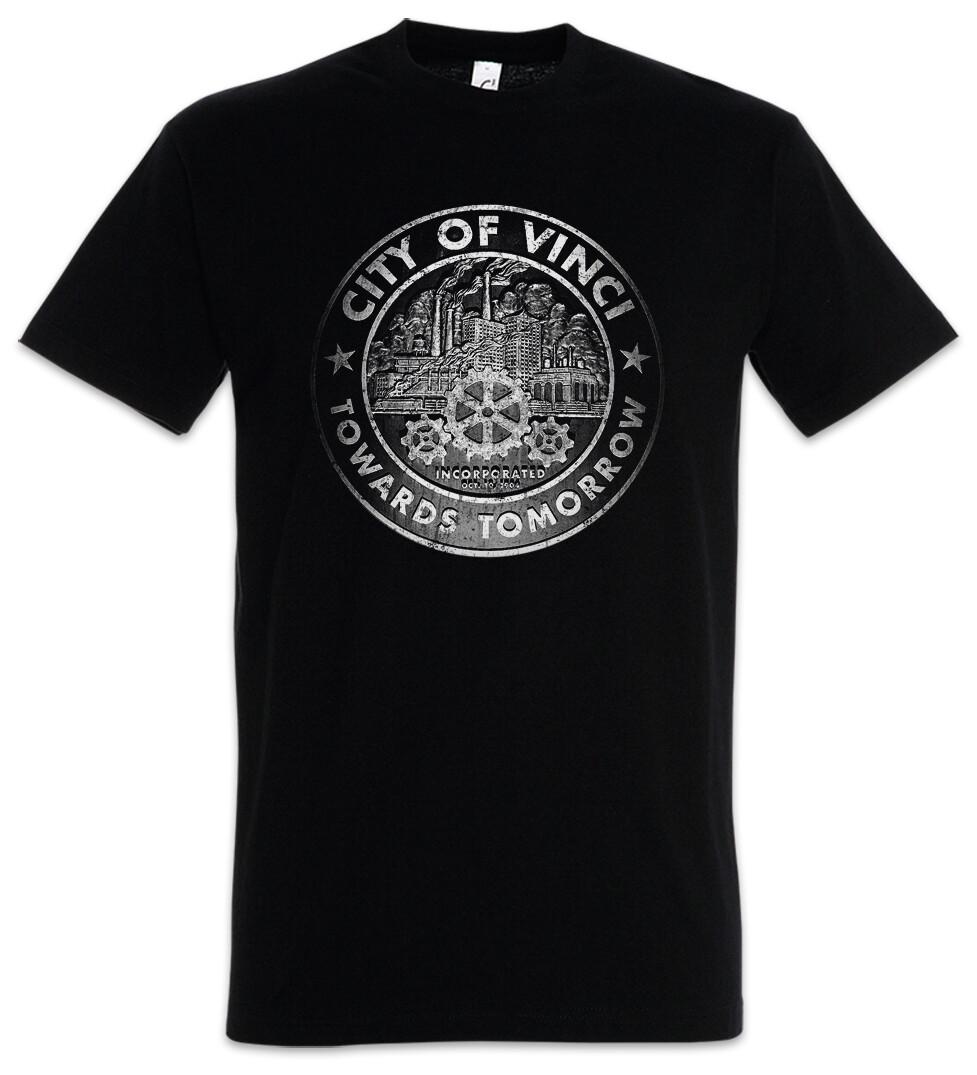 City Of Vinci Men s T-Shirt True Towards Tomorrow Detective TV Series City Sign 3XL