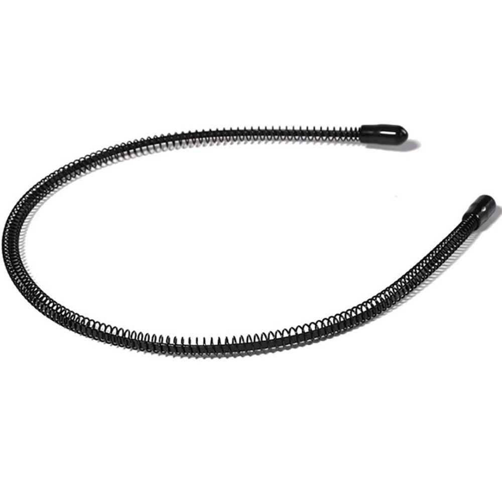 Alice Style Hair Styling Tool Sports Metal Hairband Wavy Headband Casual Headwear Black Head Hoop