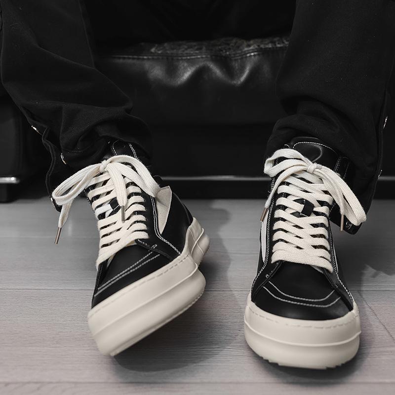 Autumn 2025 Men's Trendy High-Top Sneakers: Versatile Outdoor Fashion Shoes