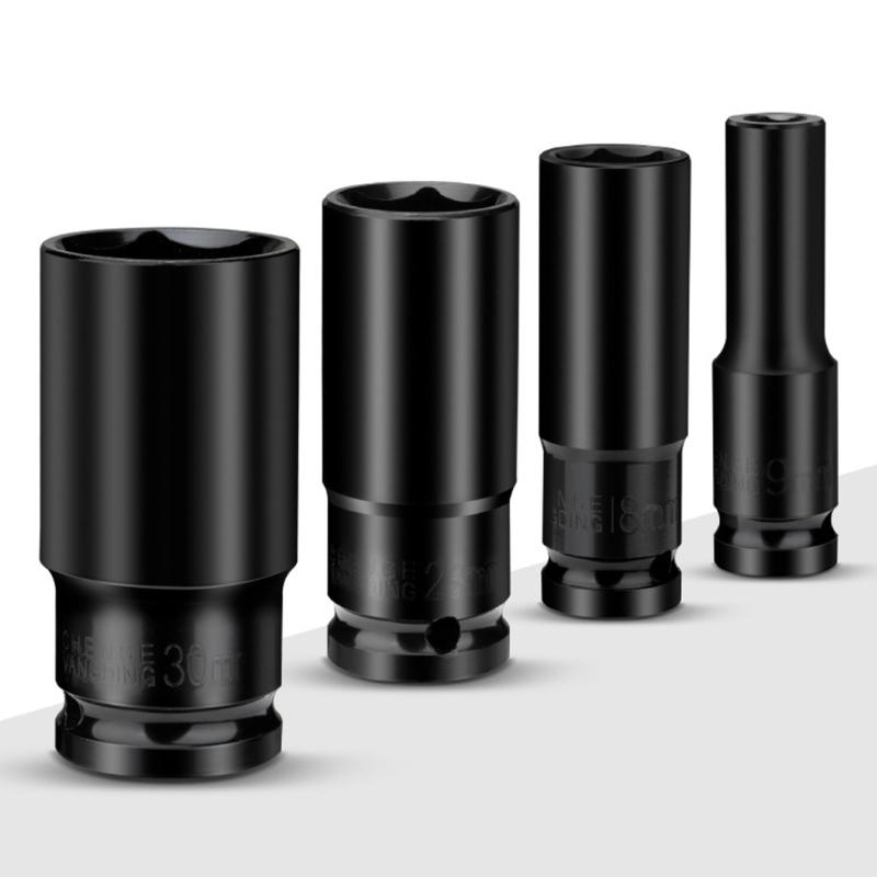 10/13Pcs Essential 6Point Socket Tool 1/2inch Drive Impact Socket for DIY Enthusiasts Professional Tightening Screws