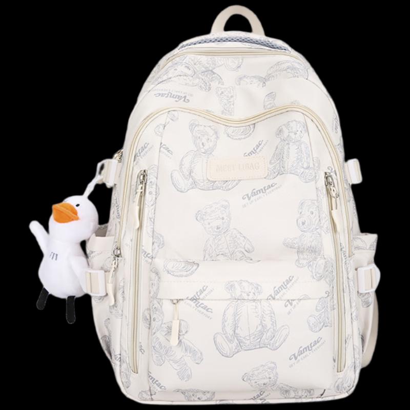Li Shen Cartoon Bear Pattern Backpack