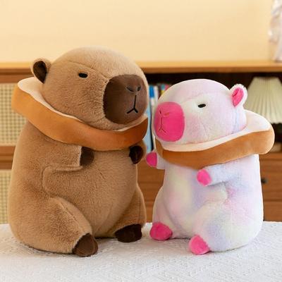 Simulace toustu Kapybara Plyšová hračka Růžová kapybara Simulace kapybary Plyšová panenka Roztomilá panenka Měkký plyšový polštářek kapybara