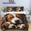 Beagle Pattern Bedding Home Decoration Birthday Gift (1 * Duvet Cover + 2 * Pillowcase, Without Core)