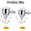 Stainless Steel Batter Dispenser Takoyaki Piston Funnel with Holder Waffle Octopus Balls Sauce Cream Dosing Funnel Kitchen Tools