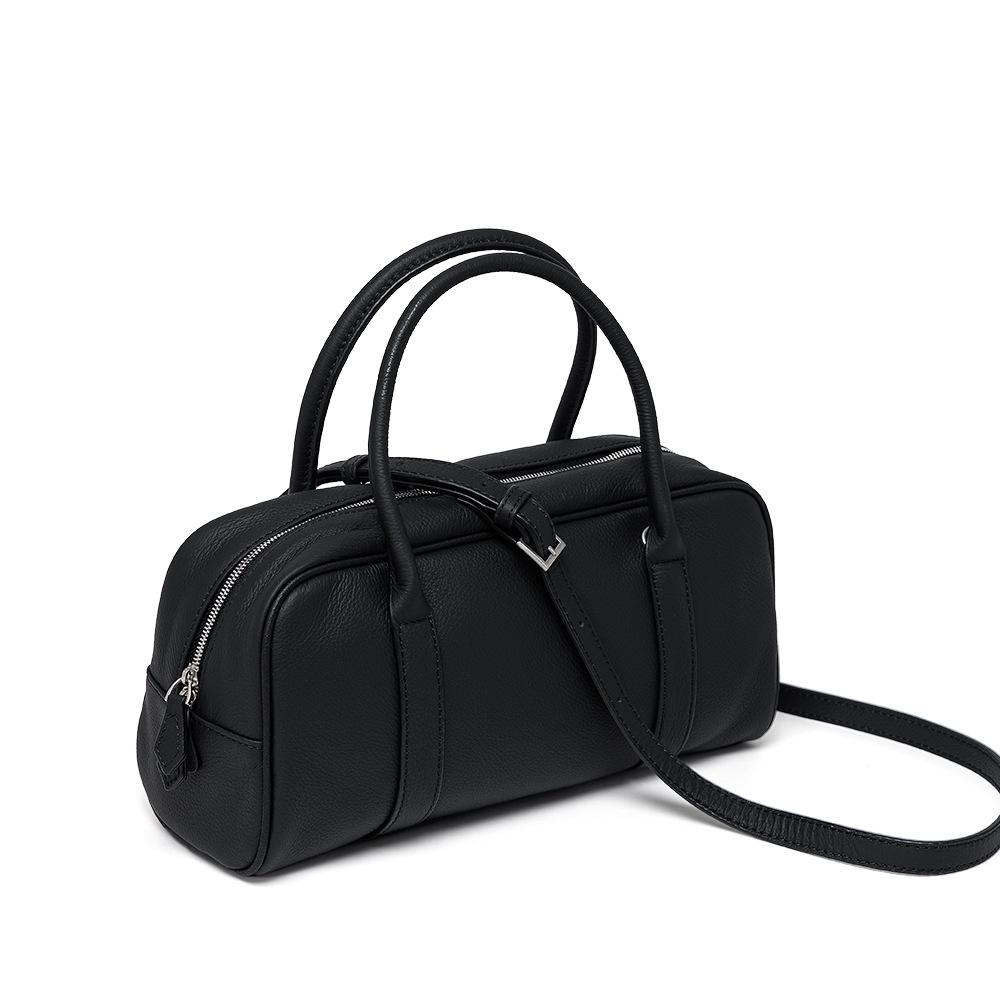 Autumn & Winter Genuine Leather Women's High-End Boston Crossbody Handbag