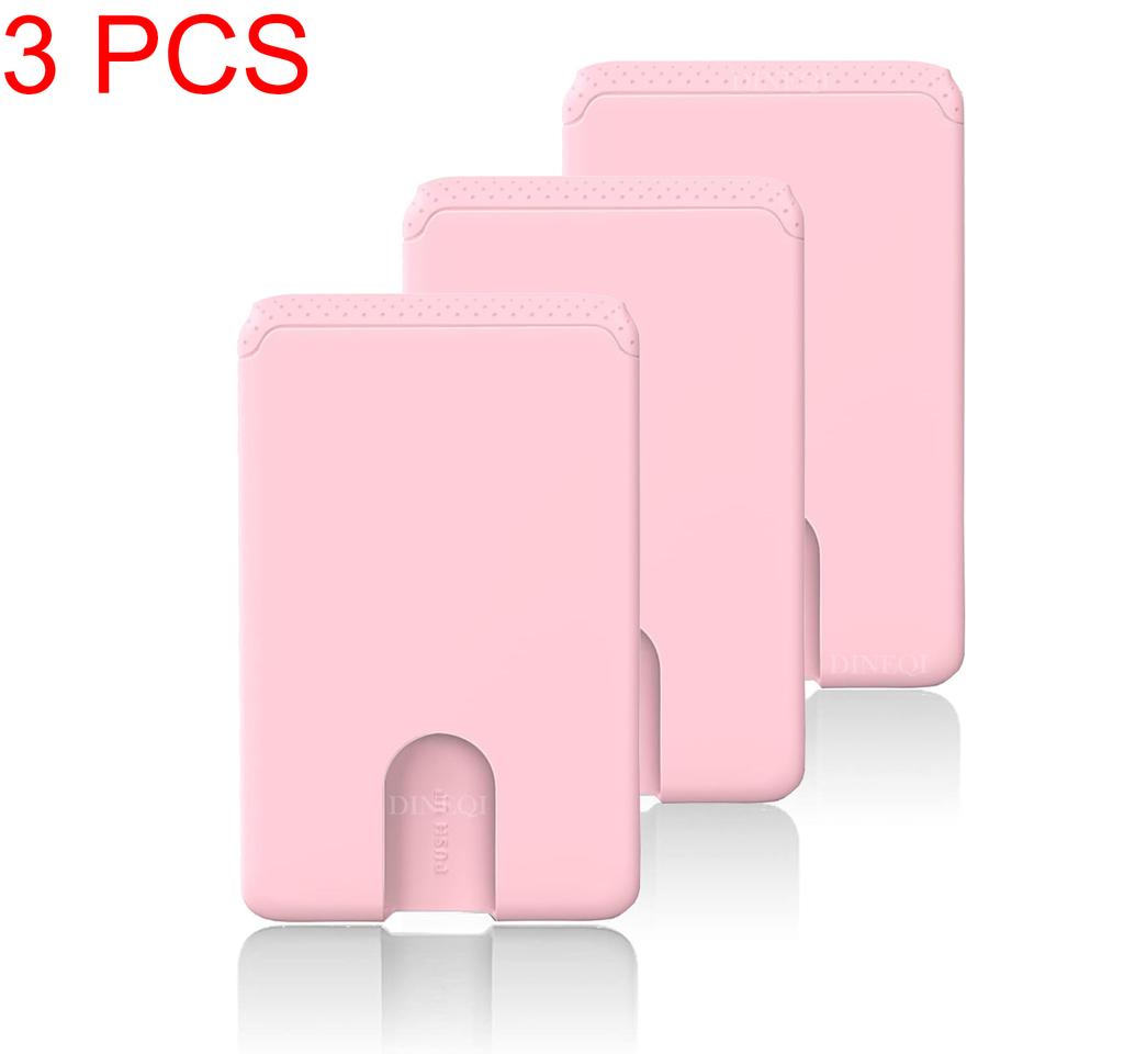 Mobile Phone Card Holder Wallet Men Women Slim Thin Credit Cardholder Case Easy Push 3M Adhesive Soft Silicone Phone Wallet