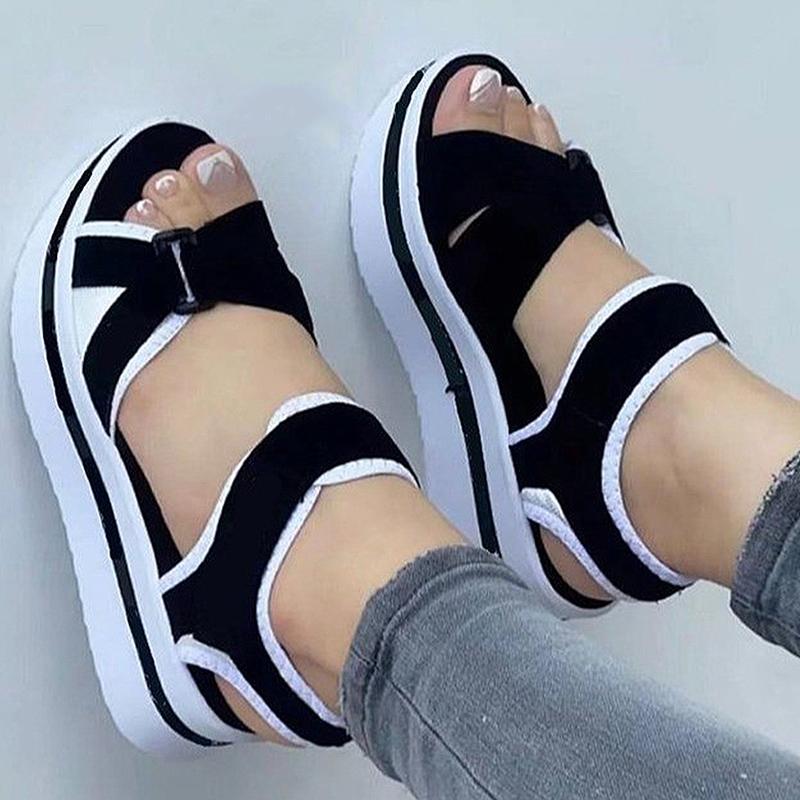 Fashion Summer Sandals Shoes Women Outdoor Walking Shoes Party Women Shoe Wedge Sandals Woman Beach Footwear Female Sandal Women