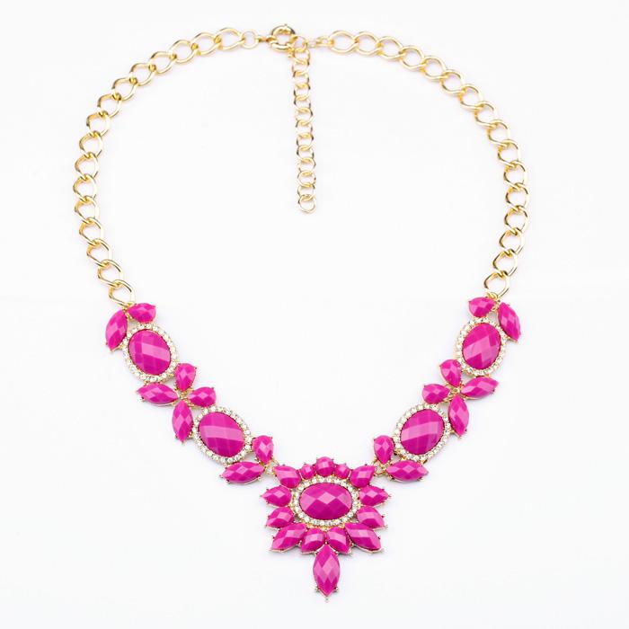 Exaggerated Statement Necklace For Women Bohemian Multicolor Stone Necklaces Big Discount Fashion Jewelry Clearance Sale