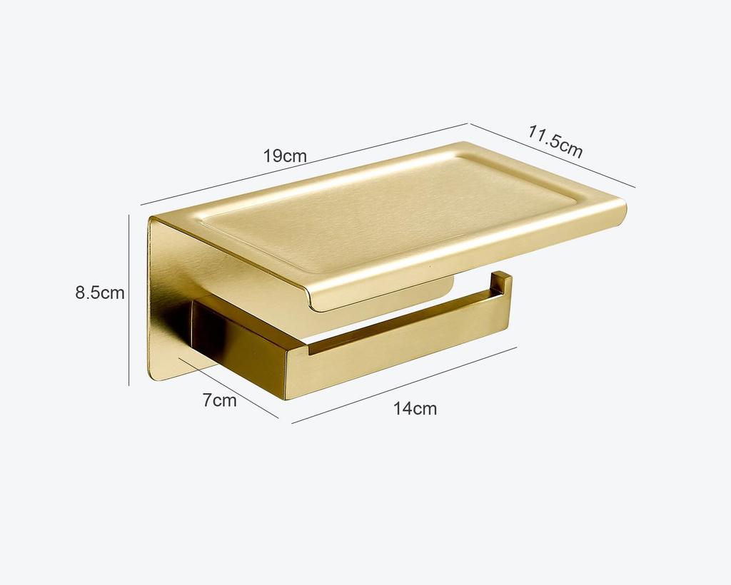 304 Edelstahl Badezimmer-Toilettenpapier- und Handyhalter