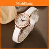 Minimalist Quartz Watch For Women With Leather Strap And Round Dial For Casual Daily Wear