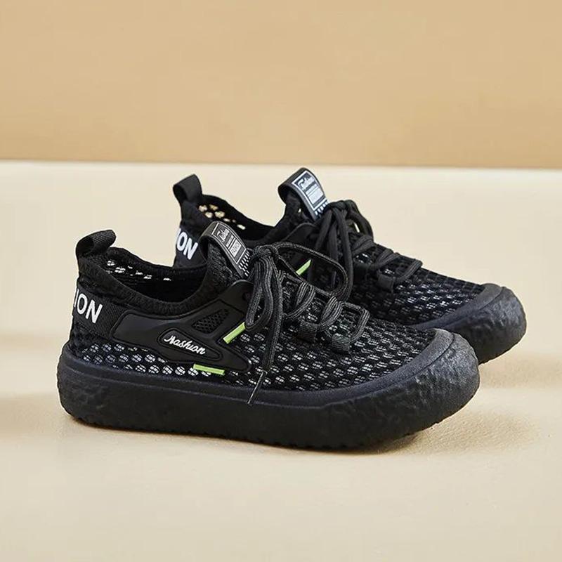 Summer popular women's mesh shoes breathable ultra-light running shoes hollow mesh soft-soled sports shoes breathable thick sole not tired feet