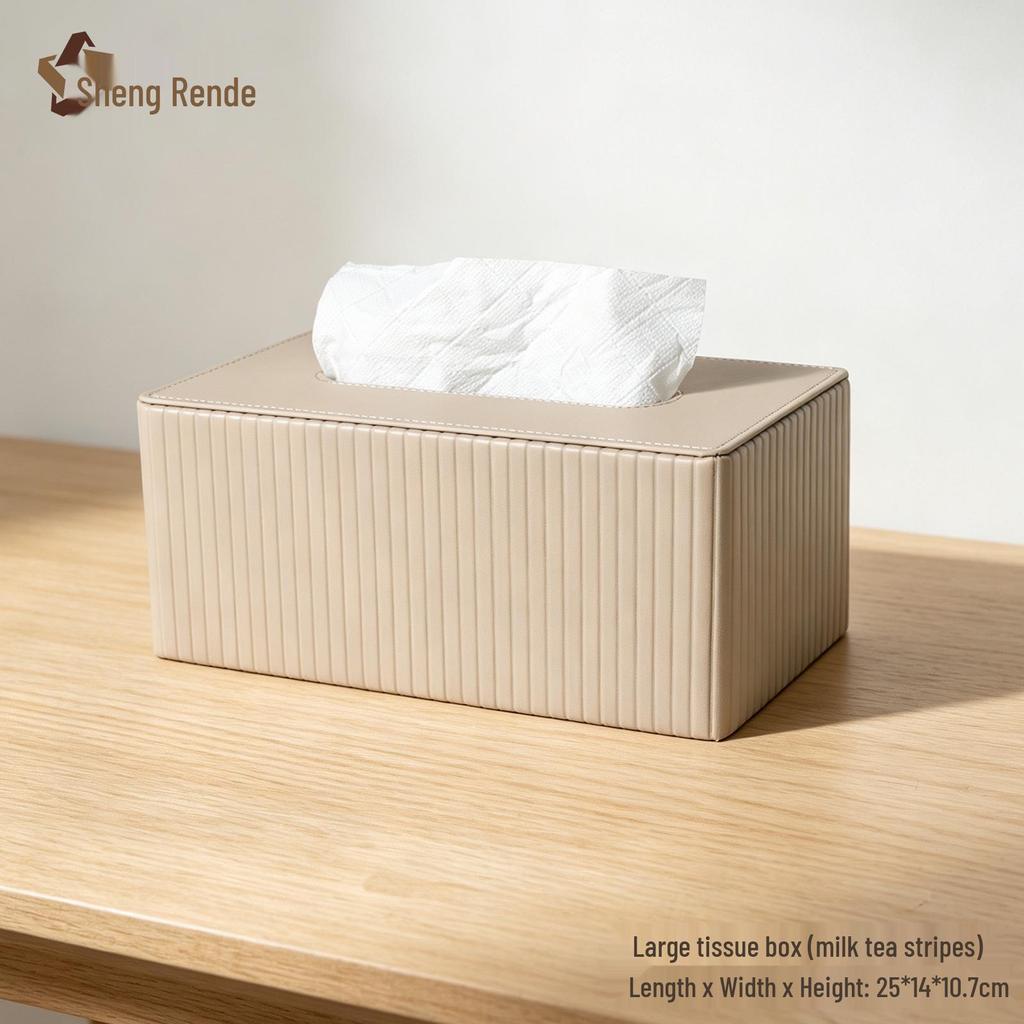 European Style Leather Tissue Box - Creative Dining Table & Living Room Napkin Holder
