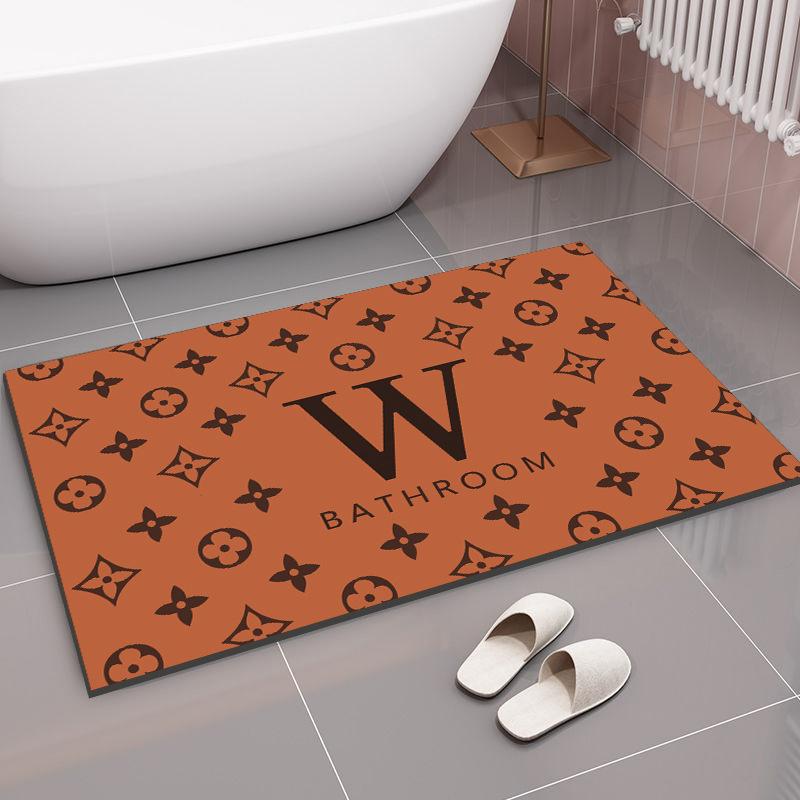Einfache, farblich passende saugfähige Badezimmermatte, Toilette, rutschfeste, schnell trocknende Matte, pflegeleichte, weiche Kieselalgen-Schlammmatte für Zuhause 40 * 60cm