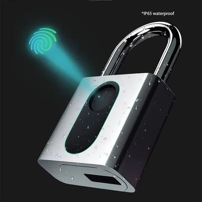 Tragbares schlüsselloses Fingerabdruckschloss USB-Aufladung Wasserdichtes intelligentes Vorhängeschloss Zinklegierung Diebstahlschutz Elektronisches Türschloss Hausentriegelung