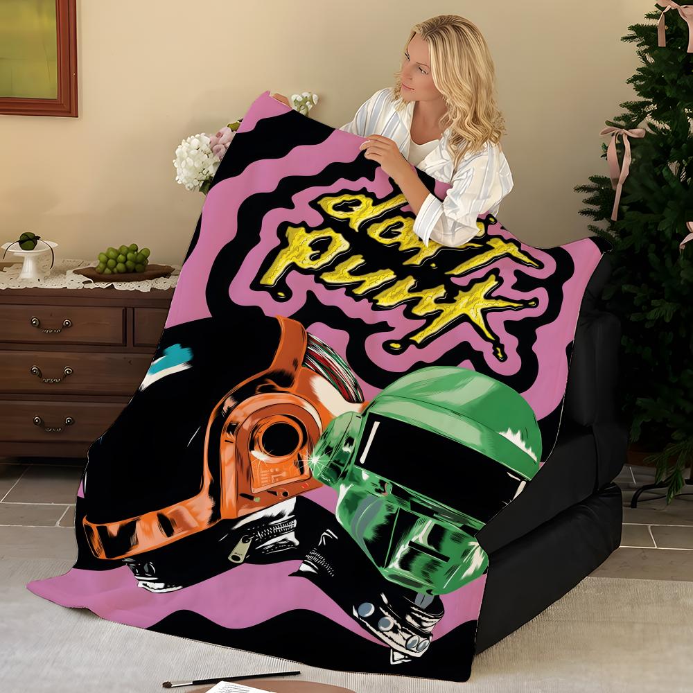 Music D-Daft P-Punk Throw Flannel Blanket, Soft Warm, Durable & Washable cute Cool