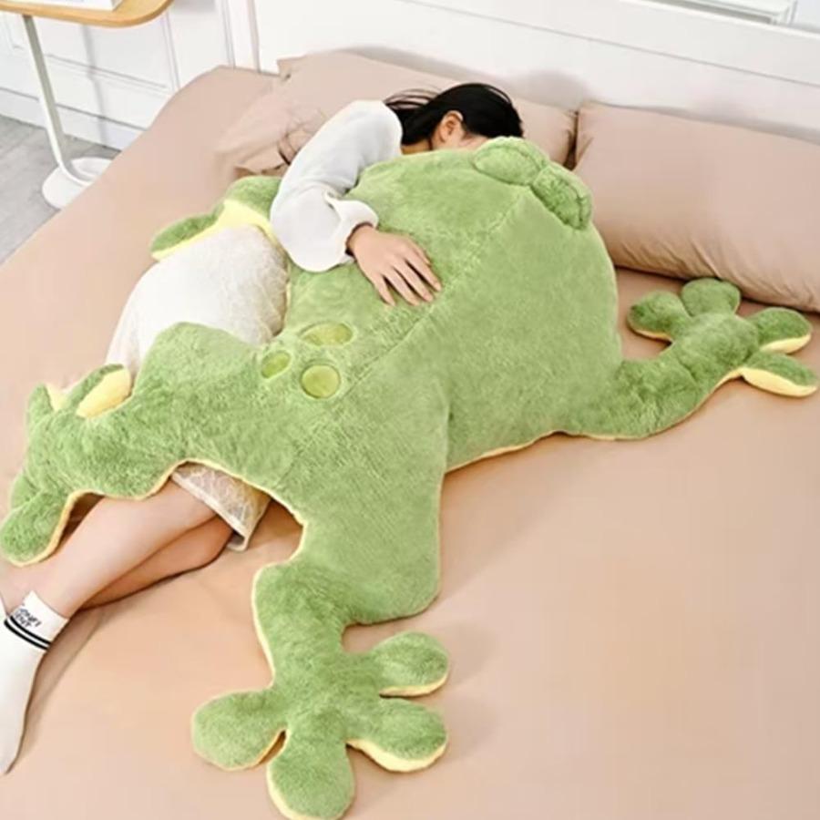 

Big Green Frog Stuffed Animal Plush Toy 23.6in Hugging Pillow Present designed for Boys Girls great for daily use United States