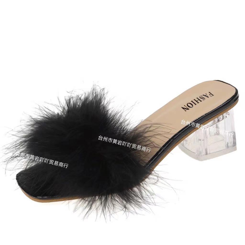 Fashion Mao Mao slippers summer new plus size one line beach sandals for wearing outside