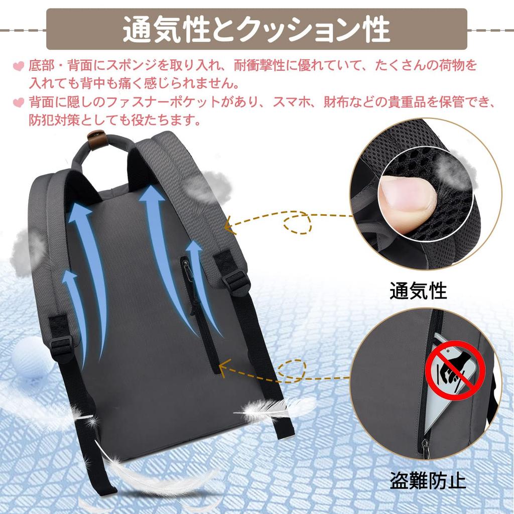 Vaschy Large Backpack for High School Men and Perfect for and Duck Gray Women's Backpack, Lightweight, Square, Capacity, School/Business Students,