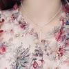 Shirt Women's  Early Spring New V-Neck Patchwork Fashion Printed Loose Lantern Sleeves Slimming Chiffon Tops