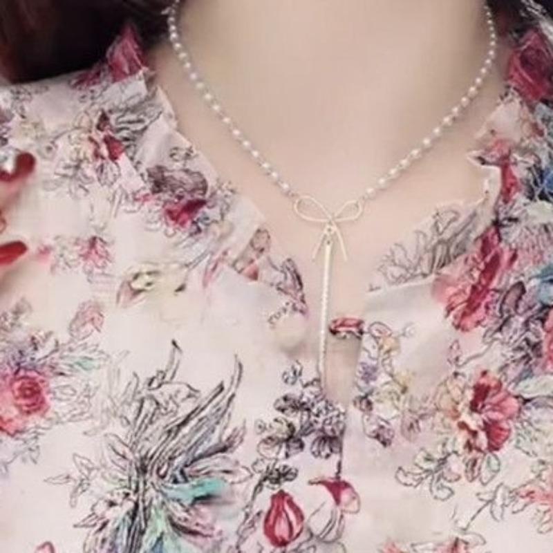 Shirt Women's  Early Spring New V-Neck Patchwork Fashion Printed Loose Lantern Sleeves Slimming Chiffon Tops