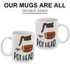 1pc 11oz White Coffee Mug with Double-Sided Print, Funny Lightweight Cup for Tea, Coffee, Home, Office, Daily Use, Great Gift for Friends or Family
