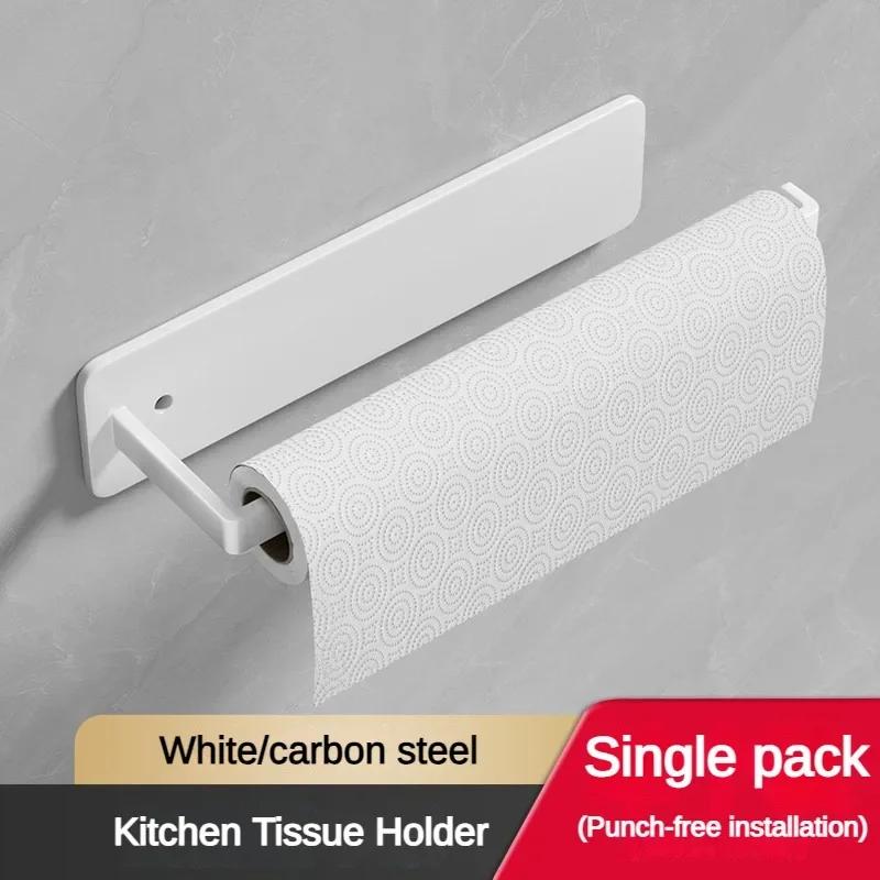 

Держатель для кухонных салфеток без перфорации, прочная и не оставляющая следов пленка для хранения одежды, стойка для шкафа, стойка для хранения рулонов бумаги белый