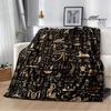 3D Egyptian Pharaoh Oracle Black Cat Printed Blanket Warm Flannel blankets Home bed linings blankets for beds Birthday Gift
