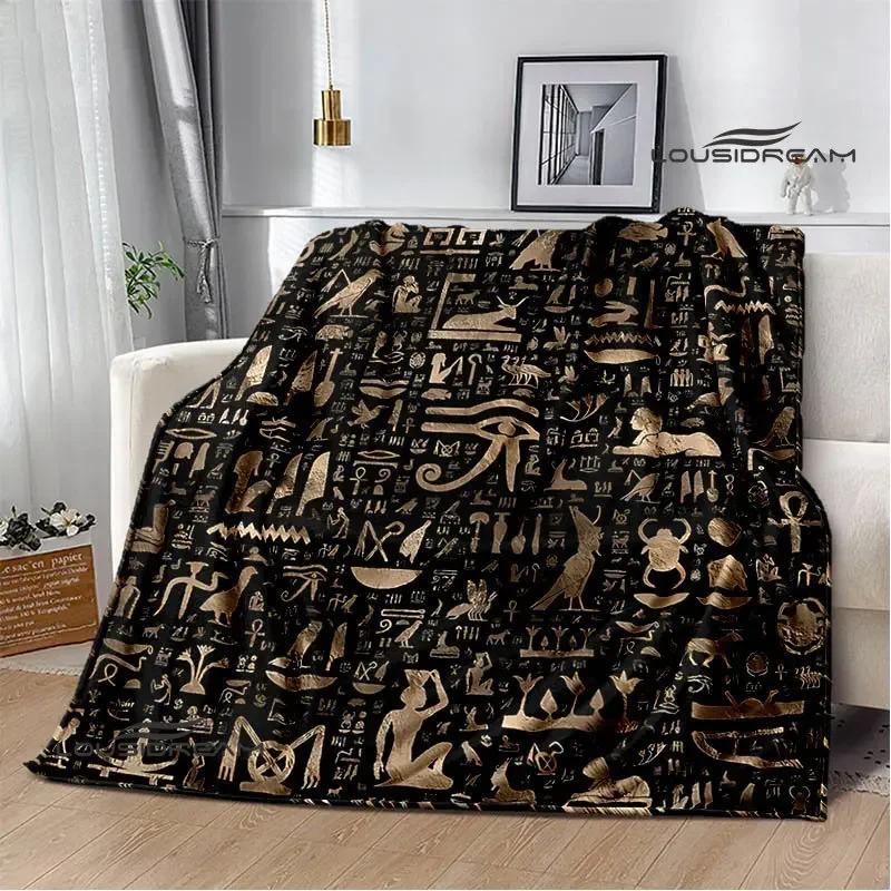 3D Egyptian Pharaoh Oracle Black Cat Printed Blanket Warm Flannel blankets Home bed linings blankets for beds Birthday Gift