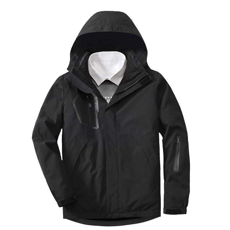 

Женская осенне-зимняя уличная куртка-двойка три-в-одном 3XL