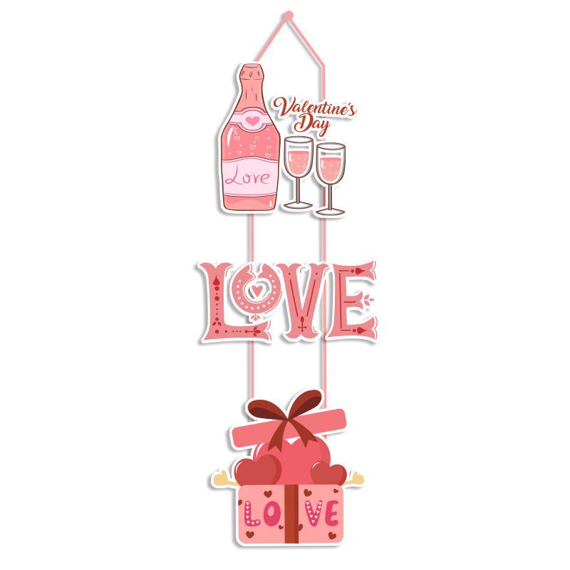 

1 шт. тема любви модные вечерние принадлежности ко Дню святого Валентина настенный декор дверь подвесные украшения