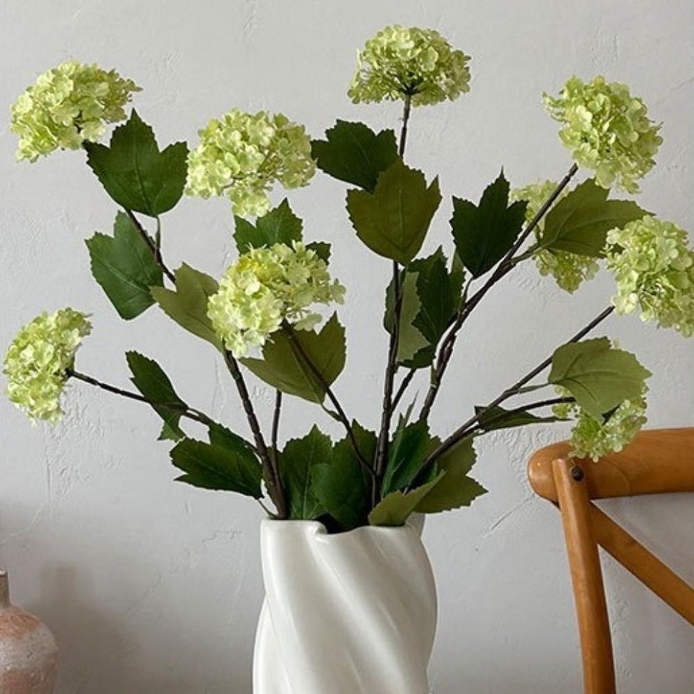 Real Touch Silk Hydrangea Flowers 3 Heads Fake Plants Artificial Hydrangea Flowers Home Room Decor