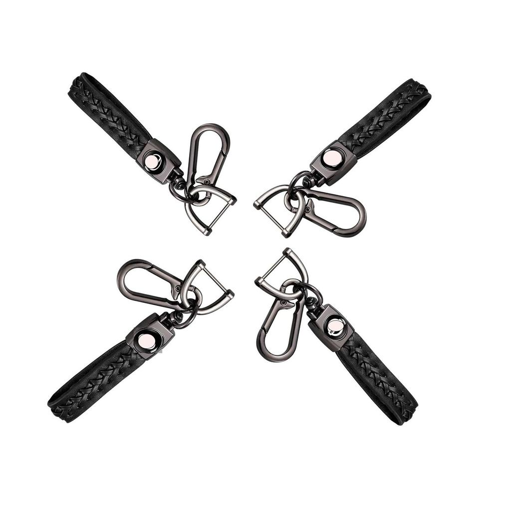 TOUFEIYUAN Keychain, Stylish, Perfect for Car Keychains, PU Leather, Car Keychain, Lost Prevention, Unisex, Black