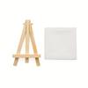 6Set Mini Canvases White Stretched Blank Sandpieces for Painting Art Supplies Package