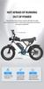 Ridstar Q20 Electric Bike 1000W Powerful Motor 48V20AH Oil Brake 20*4.0inch Fat Tire Ebike Mountain Snow Electric Bicycle