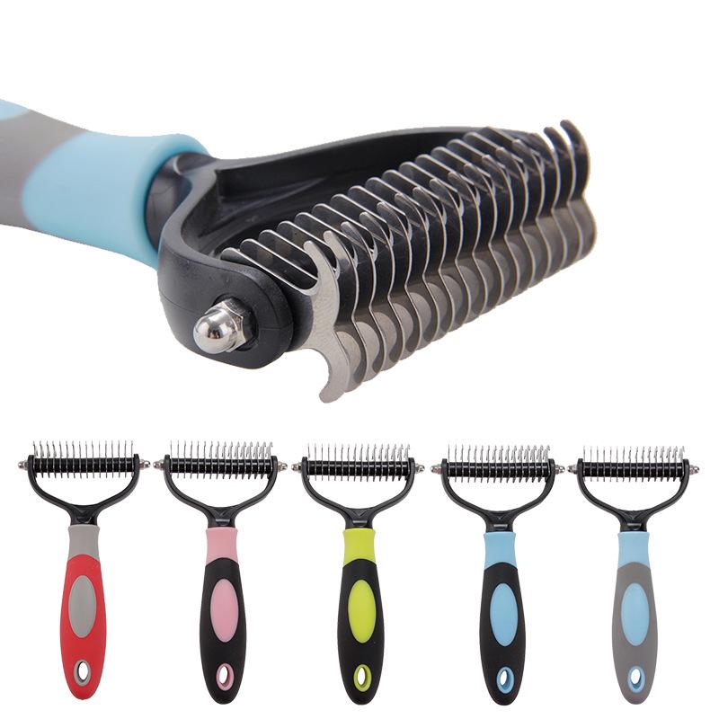 Double-Sided Detangling Comb for Dogs - Quickly Removes Loose Hair, Cleans, and Desheds.