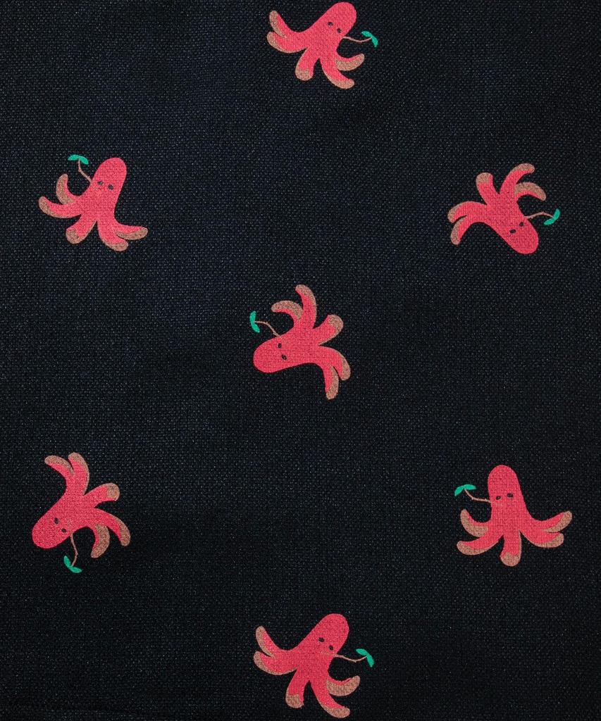 [go slow caravan] 340208 Butcher Print Easy Knöchelhose, Schwarz, Größe L