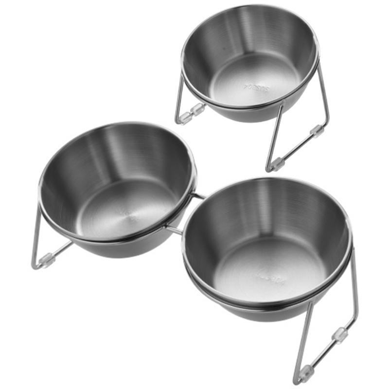 Ergonomic Dog Bowls With Double Bowl Splash Proof Dish Durable Bowl For Healthy Eating Heavy Duty Dish