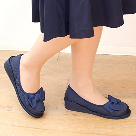 Kirschblüte Tragbare Hausschuhe mit Absätzen Kirschband 3,5 cm (Marine) - KS35C-NS22-L
