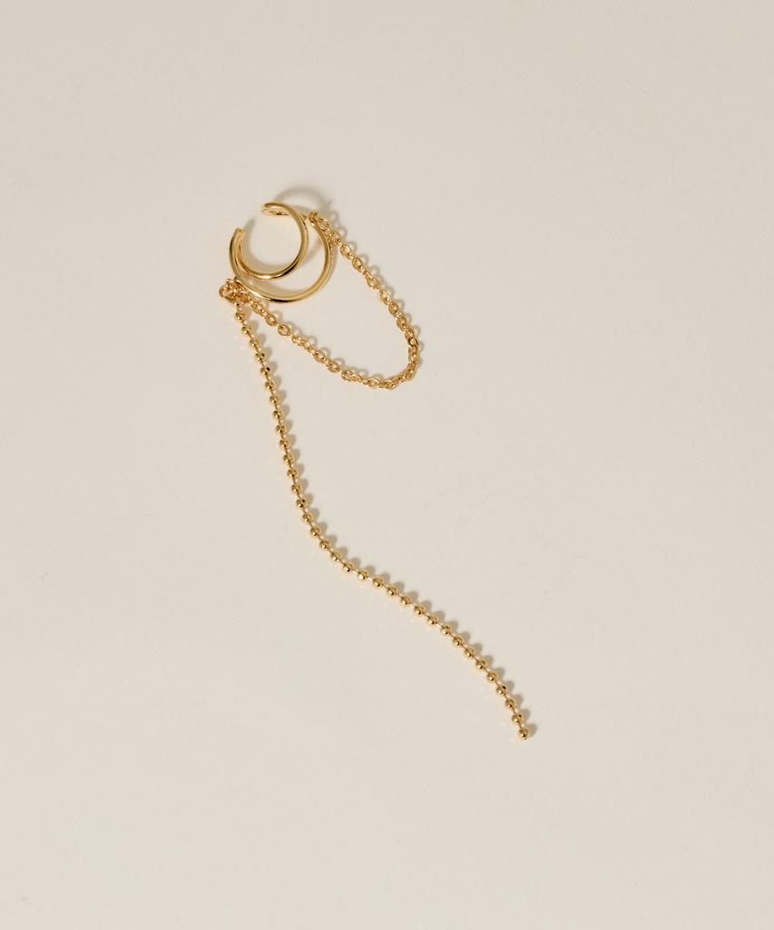 Novice Tokyo Long Chain Ear Cuff / Gold
