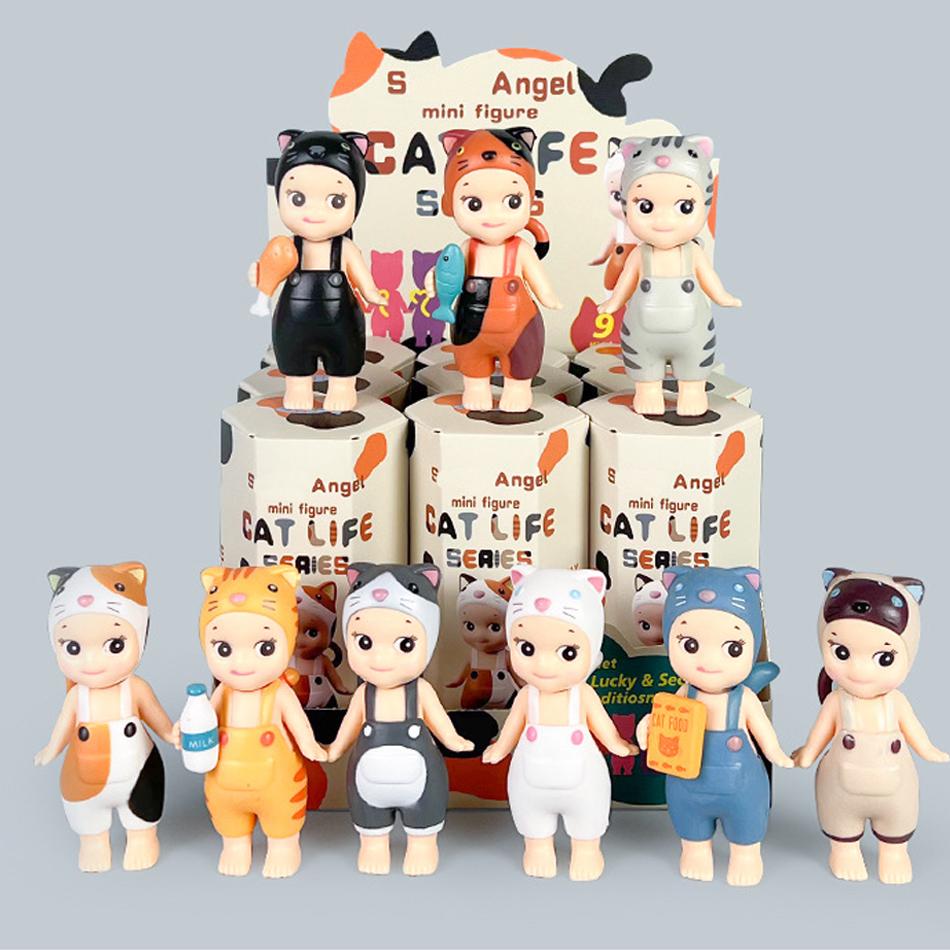 S Angel Series Blind Box Anime Figures Ornaments Cute Dolls Fans Mini Anime Figure Surprise Cute Birthday Gift Toy