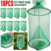 1-10PCS Apanhador de Moscas Pendurado Reutilizável Matador de Moscas Armadilha de Rede Gaiola Controle de Pragas Jardim Pendurado Apanhador de Moscas para Pátio