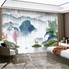 New Chinese Style Luxury Gold Elk Lucky Fortune Curtain Bedroom Living Room Kitchen Blinds Curtain 2 Panels High Shading New