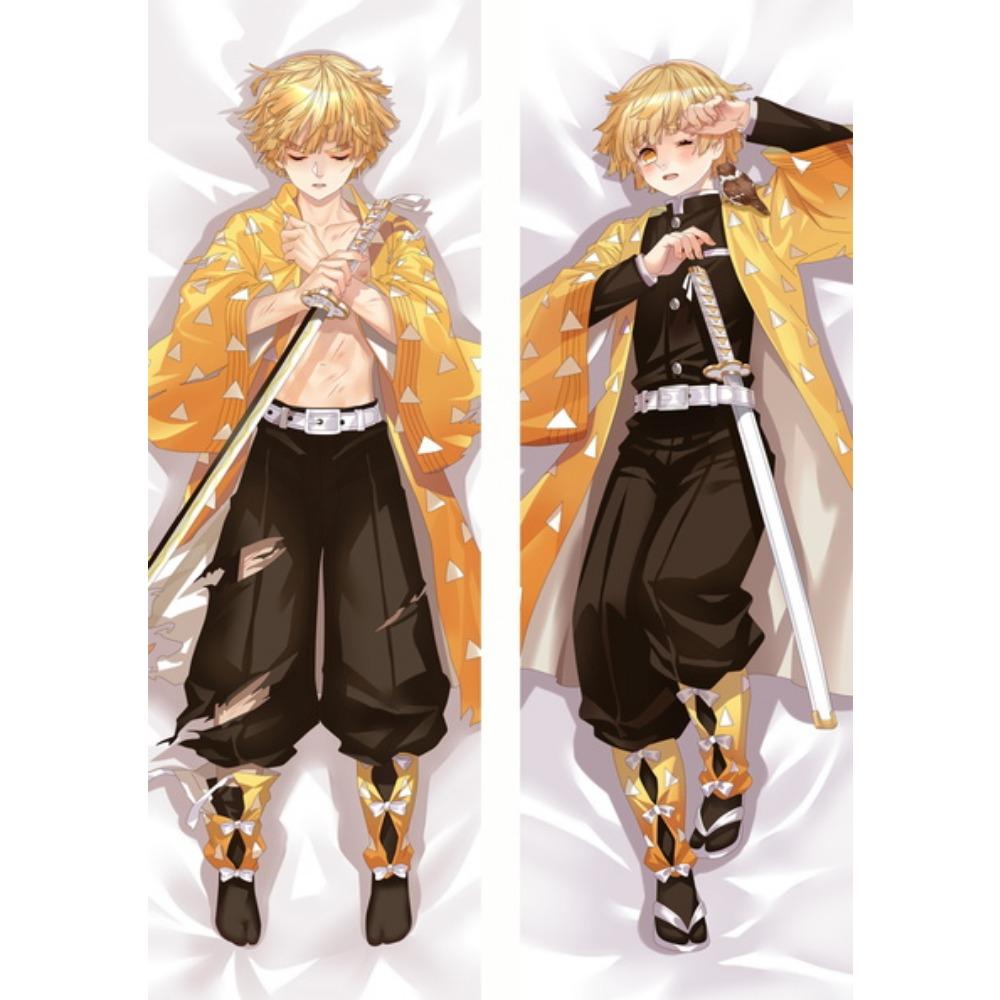 Japonský anime zabiják démonů Agatsuma Zenitsu Dakimakura Kamado Nezuko Pouzdro na polštář Objímání celého těla Kochou Shinobu Potah na polštář